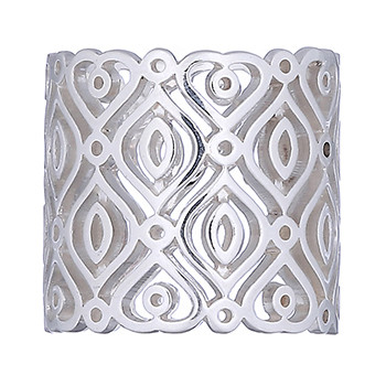 Wide Band Openwork Lace Silver Ring by BeYindi 