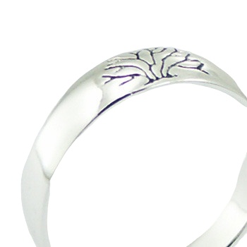 Polished Sterling Silver 925 Tree of Life Band Ring by BeYindi 3