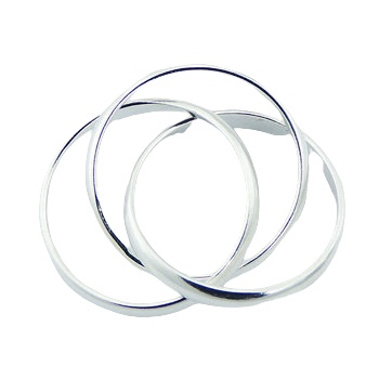 Hallmarked 925 Sterling Silver Trinity Interlocking Ring by BeYindi 2