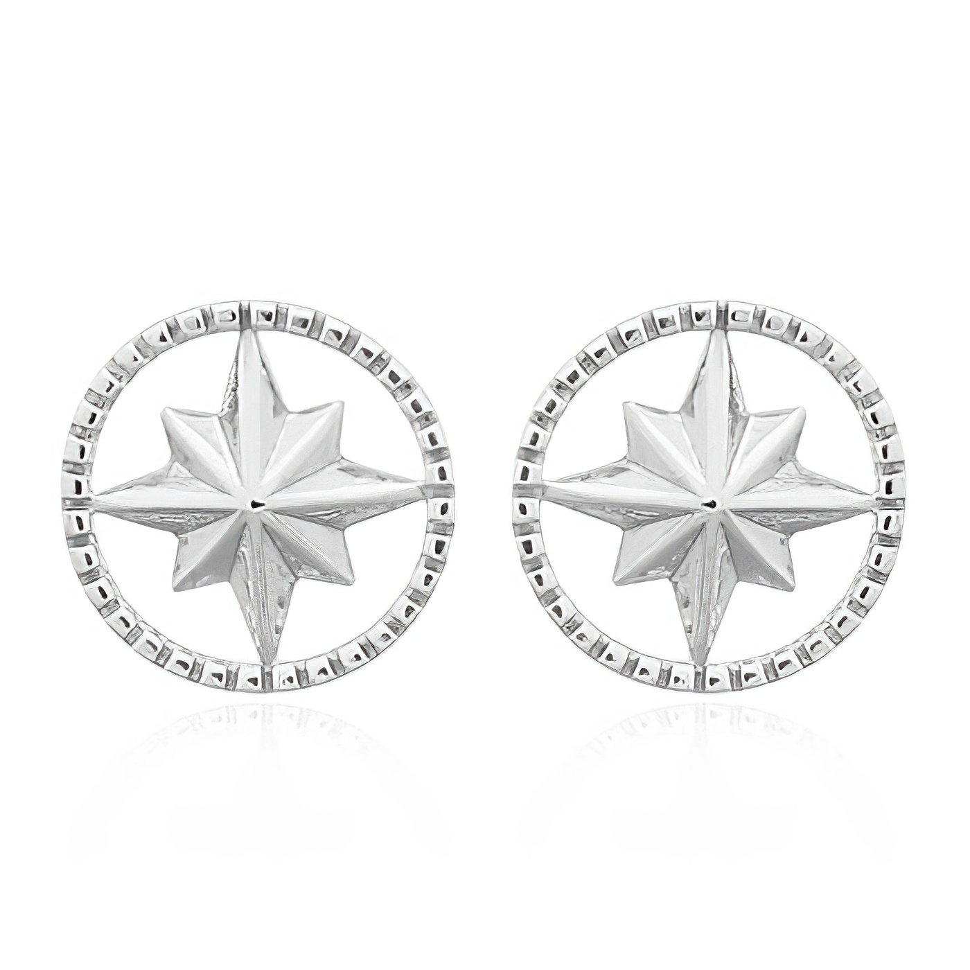 Twinkle Polygon Star 925 Sterling Silver Stud Earrings by BeYindi 
