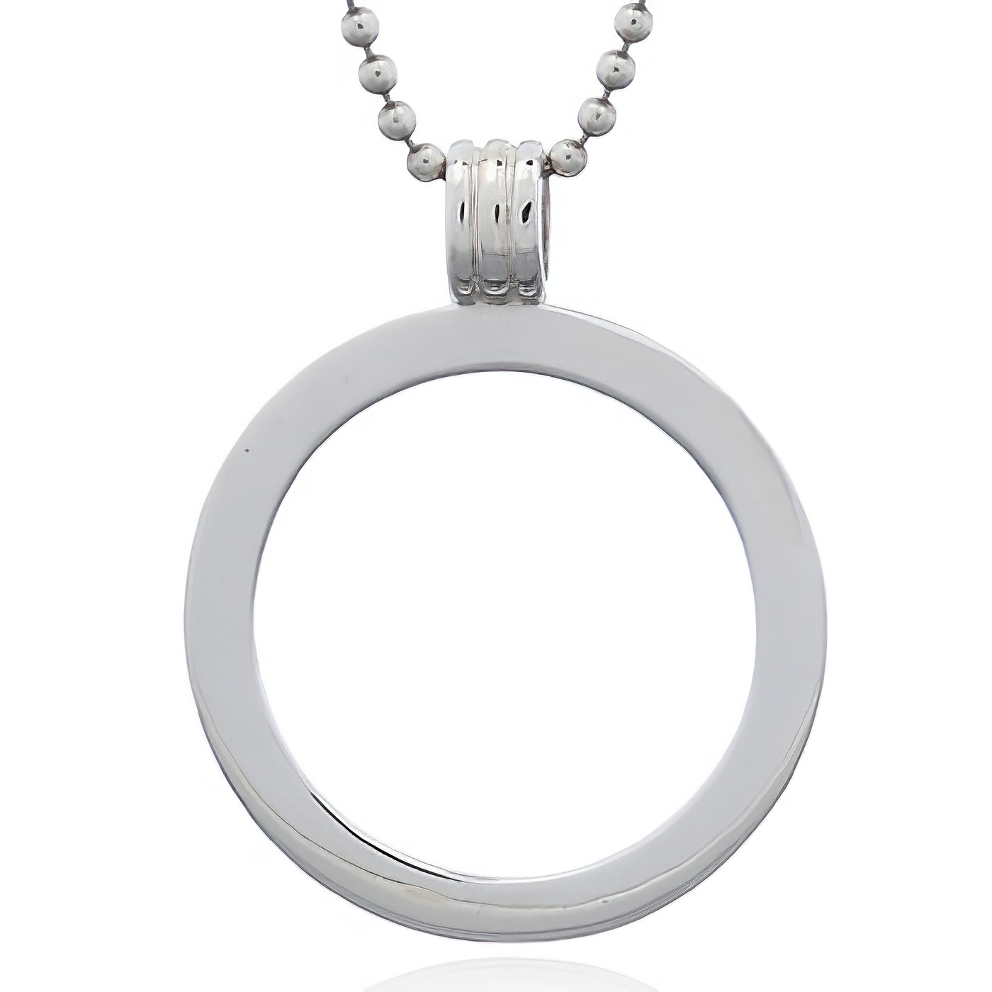 Polished Plain Silver Circle pendant by BeYindi 