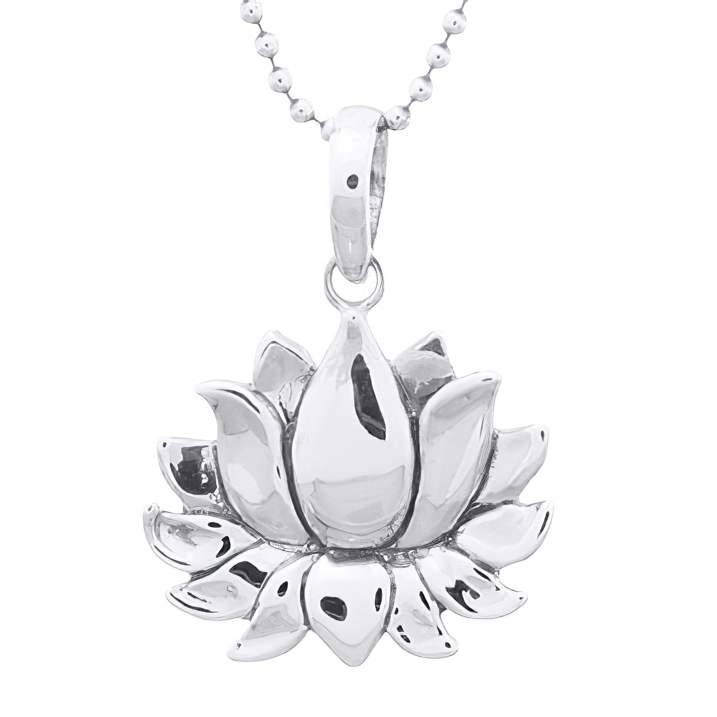 Flourishing Lotus 925 Silver Pendant by BeYindi 