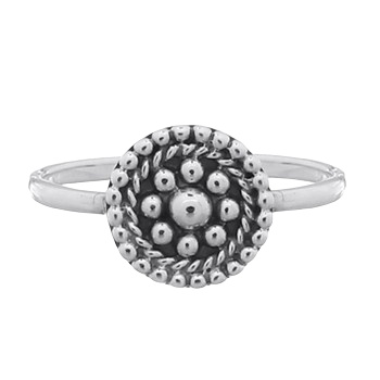 Flower In Beads Mandala 925 Silver Ring by BeYindi 