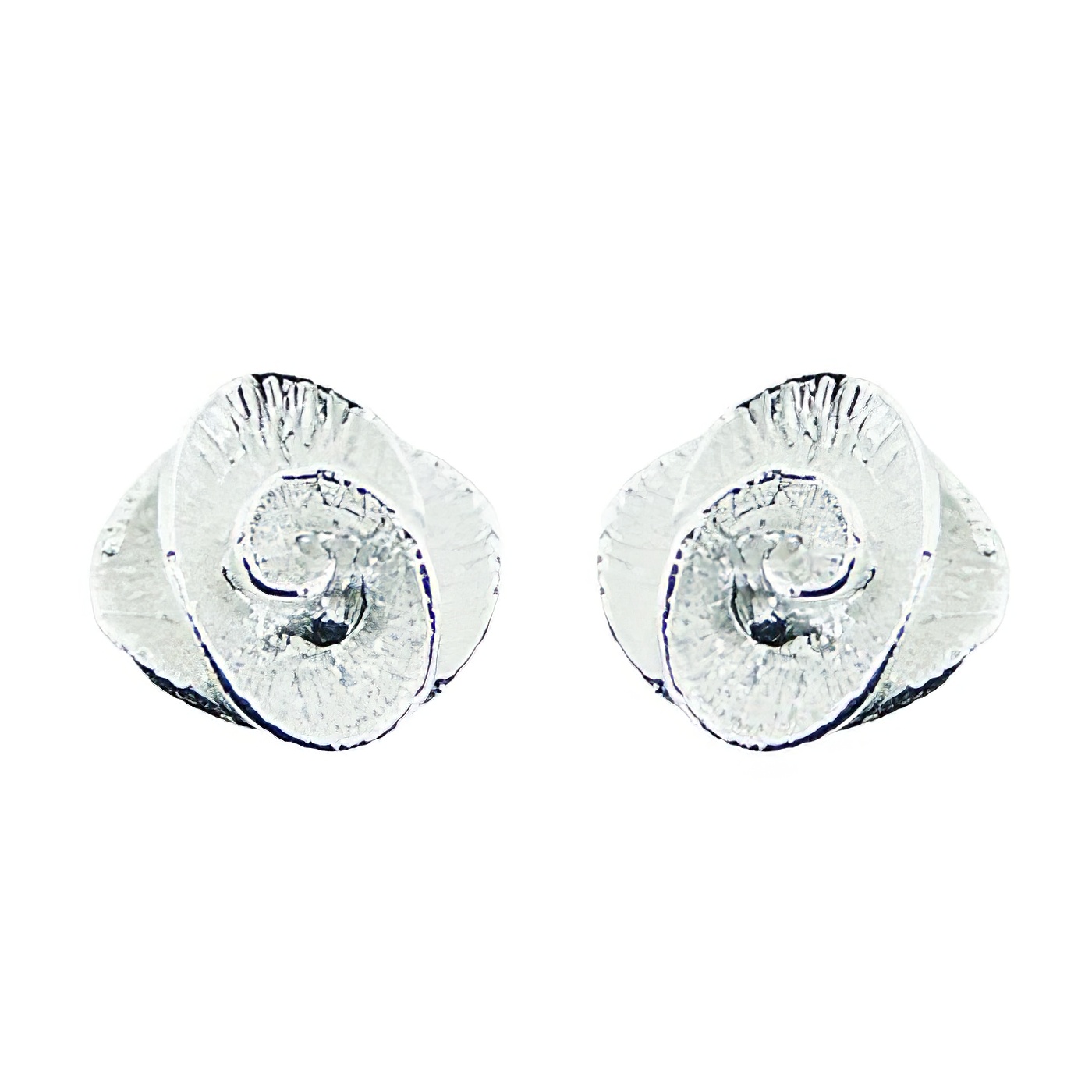 Adorable Twirled Flowers 925 Sterling Silver Stud Earrings by BeYindi 