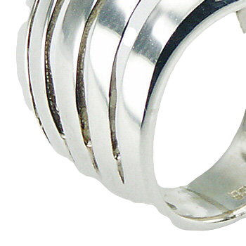 Convexed Five Shiny Bands In One Sterling Silver Ring by BeYindi 2