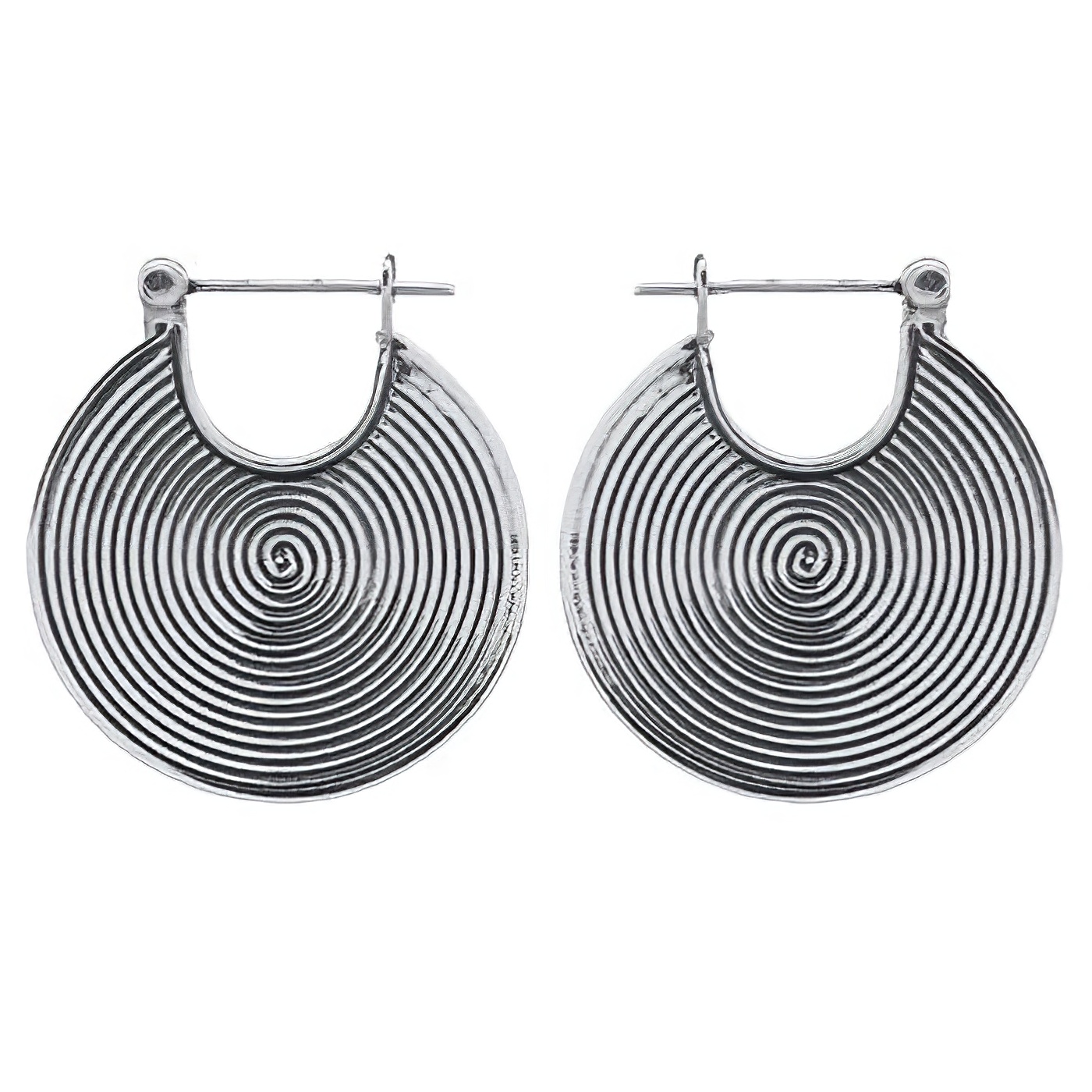 Spiral Hoops 22MM 925 Silver Earrings by BeYindi 