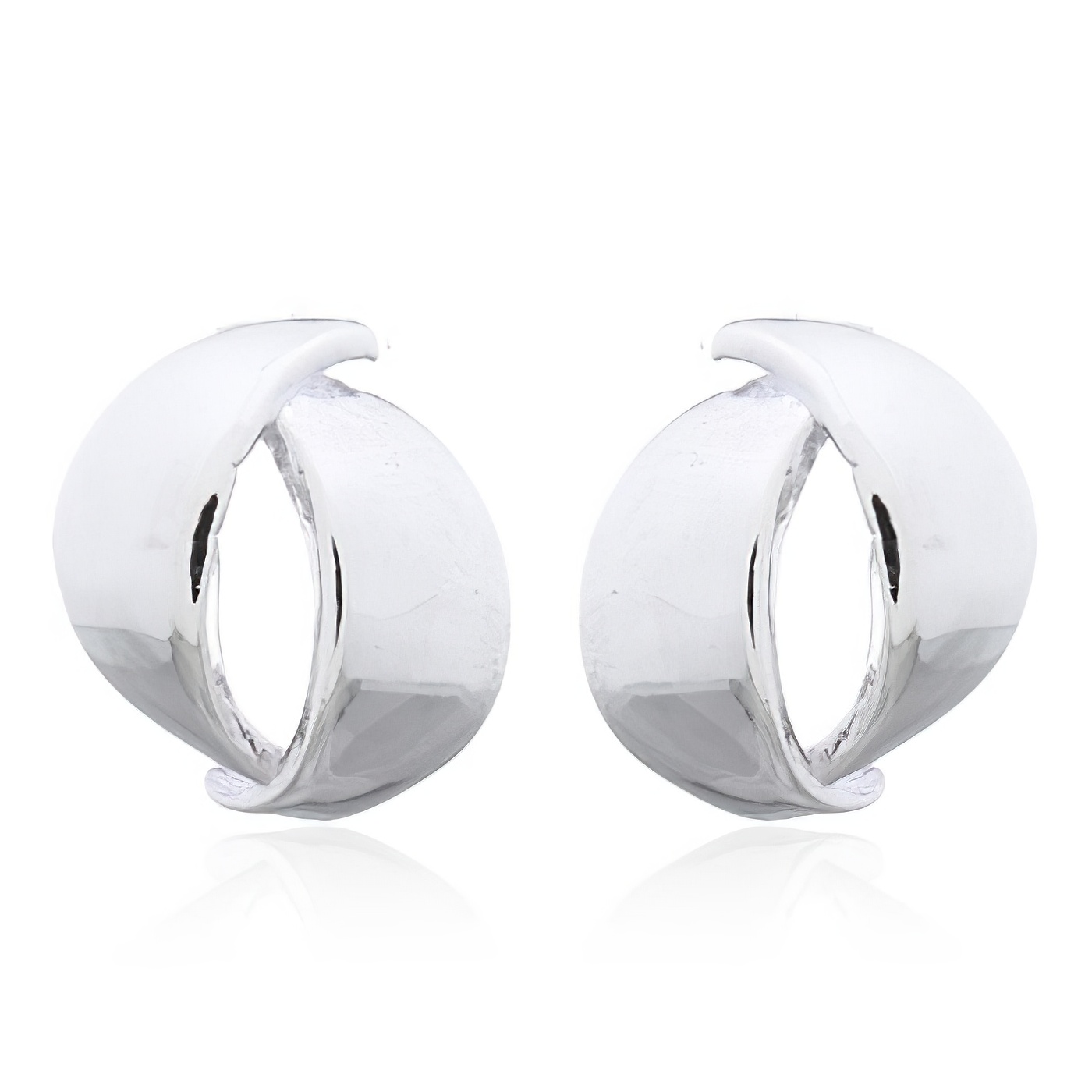 Entwined Classic 925 Sterling Silver Stud Earrings by BeYindi 