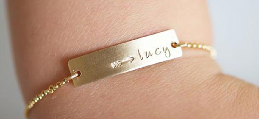 baby bracelet engraved