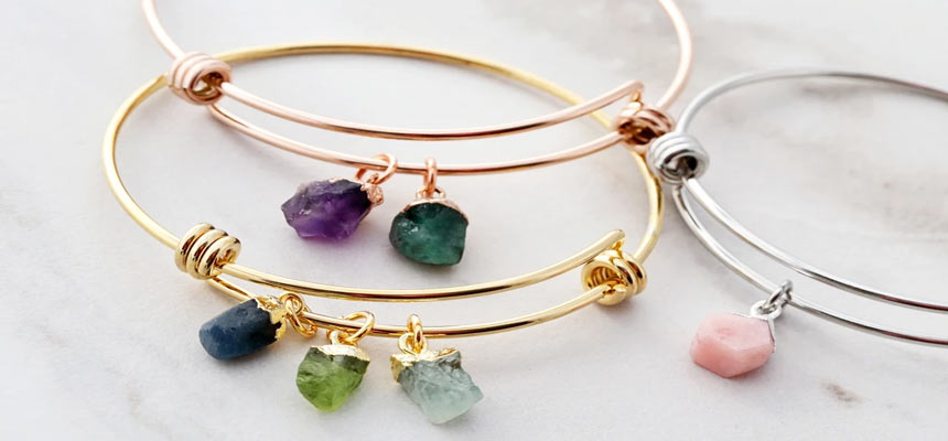 gemstone personalized bracelets