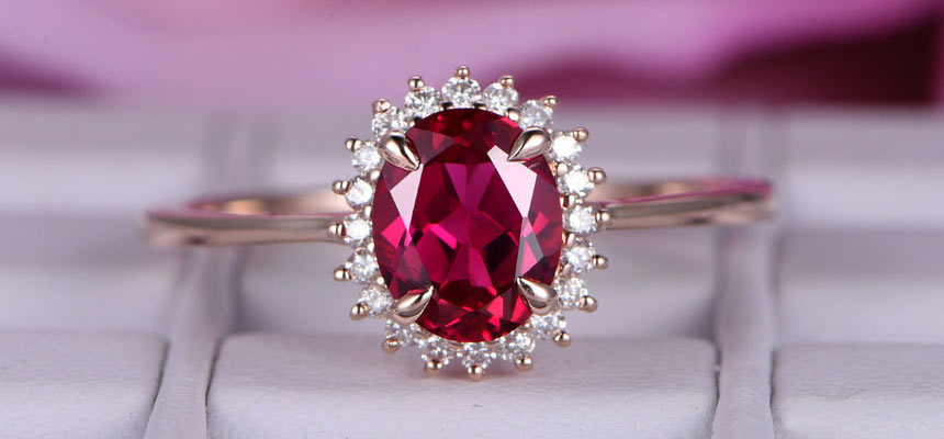 Ruby gemstone rings