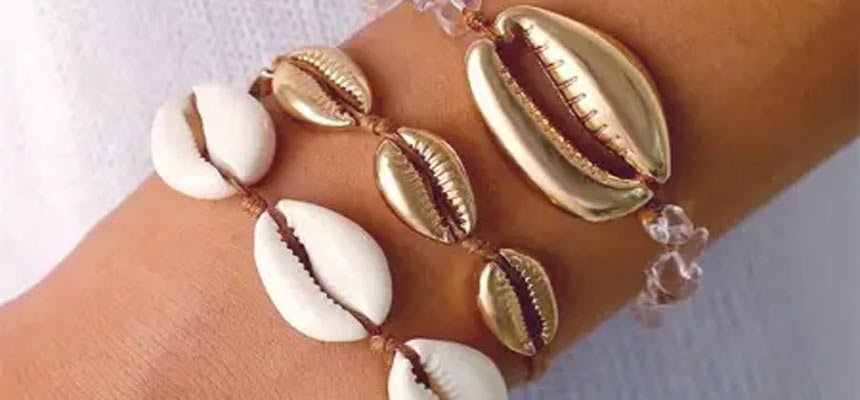Take a look at massive shell bracelets