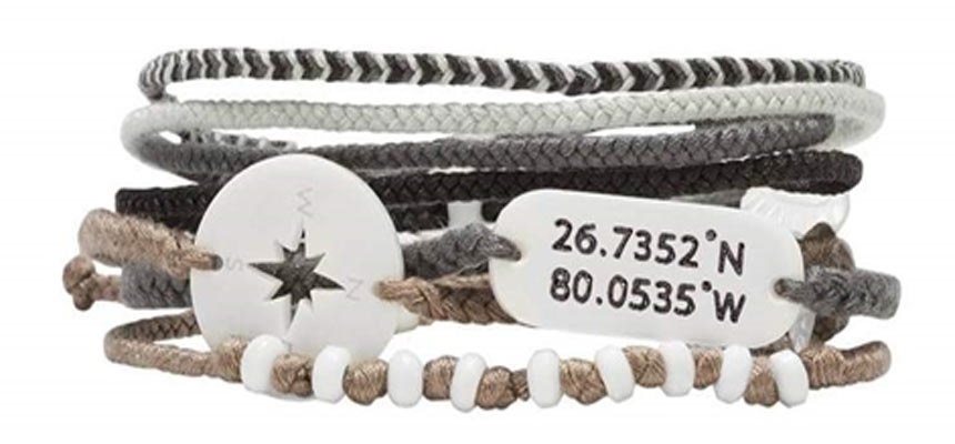 Why Everyone Is Talking About the Custom Coordinate Wanderer Bracelets -  Travel Pockets