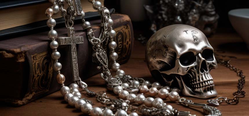 Styling and Wearing Your Skull and Cross Necklace with Knife