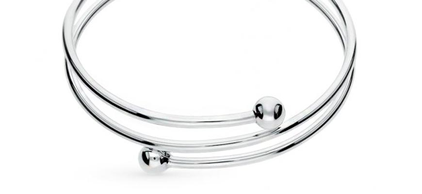 hoop silver bangle bracelet