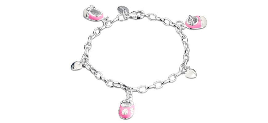 silver charm bracelet for kids