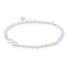 Infinity Freshwater Pearl & Sterling Silver Beads Bracelet by BeYindi 2