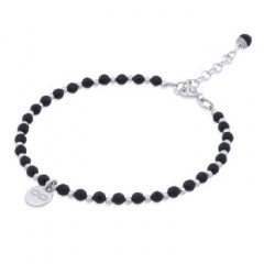 Agate & Silver Beads Bracelet with Infinity Charm by BeYindi