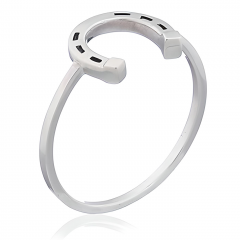 Lucky Horseshoe 925 Sterling Silver Ring by BeYindi