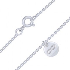 Silver Bead Ball Infinity Disc Charm Anklet by BeYindi
