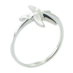 Starfish Ring in Polished Sterling Silver by BeYindi