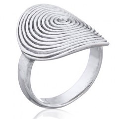 925 Silver Ring Original Round Melting Off The Band Spiral by BeYindi