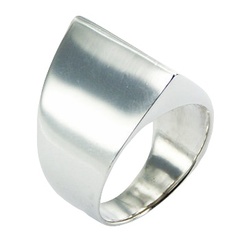 Minimalistic Conical Ring Design Bold Shiny Sterling Silver by BeYindi