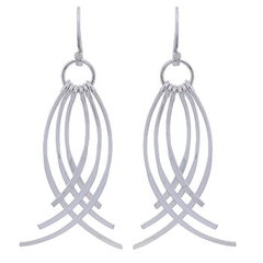 French wires feather like 925 sterling silver wirework earrings by BeYindi