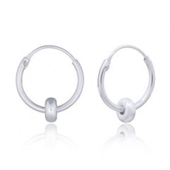 4 mm Spinner Hoop Sterling Silver Earrings by BeYindi