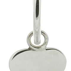 Heart Charm Hoop Earrings in Sterling Silver by BeYindi 2