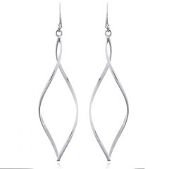 Minimalistic Jewelry Design Open Leaf Silver Earrings by BeYindi