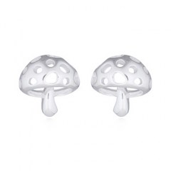 Amanita Mushroom Silver Plated 925 Stud Earrings by BeYindi 