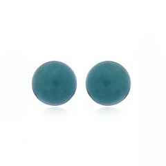 Petite Turquoise Spheres Sterling Silver Stud Earrings by BeYindi