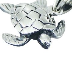 Highly Polished Sterling Silver Turtle Pendant by BeYindi 2