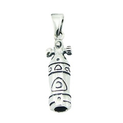 Totem Pole Charm Pendant Ethnic Sterling Silver Jewelry by BeYindi