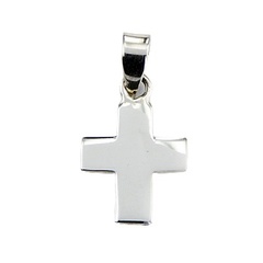 Modestly Styled Sterling Silver Cross Charm Pendant by BeYindi