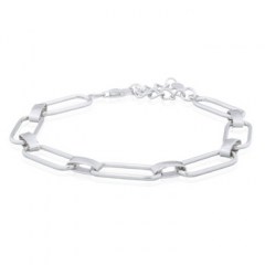 Sterling Silver Capsule Wire Work Chain Bracelet by BeYindi 