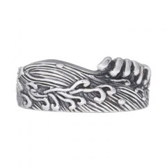 Wild Waves Of Sea Oxidized 925 Silver Ring by BeYindi 