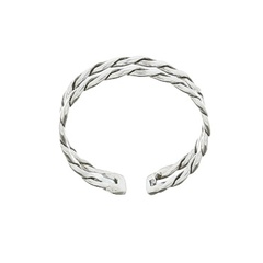 Double Band Braided Sterling Silver Midi Ring by BeYindi 