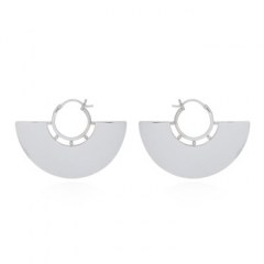 Mellow Fan Sterling Silver 925 Hoop Earrings by BeYindi