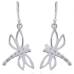 925 Sterling Silver Earrings Openwork Dragonflies Danglers by BeYindi