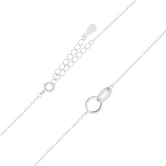 Two Ring Connection 925 Silver Chain Necklace by BeYindi 