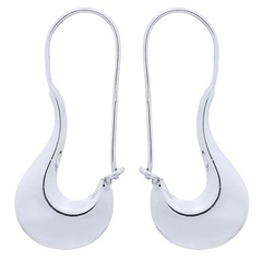 Outstanding Sterling Silver Slim 32mm Hoop Earrings by BeYindi