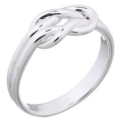 Tie The Plain Ropes Knot 925 Silver Ring by BeYindi