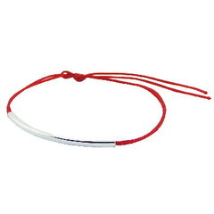 Polyester Cord Bracelet with Arched Sterling Silver Tube by BeYindi 