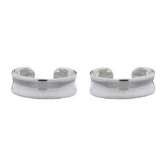 Stylish Modern Concave Sterling Silver Cuff Earrings by BeYindi