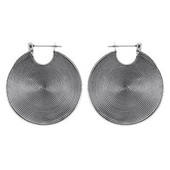 Spiral Hoops 31MM 925 Silver Earrings by BeYindi