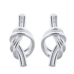 Love Knot Sterling Silver Stud Earrings by BeYindi 