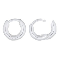 Mini Huggie Silver Cricle Hoop Earrings by BeYindi 2