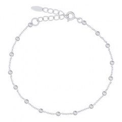 Sterling Silver Chain Small Ball Bracelet by BeYindi