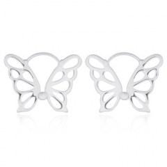 Endearing Attractive Butterfly Huggie Earrings 925 Silver by BeYindi
